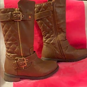 Girls tan riding boots